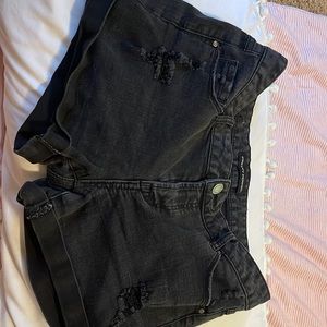 Black Jean shorts